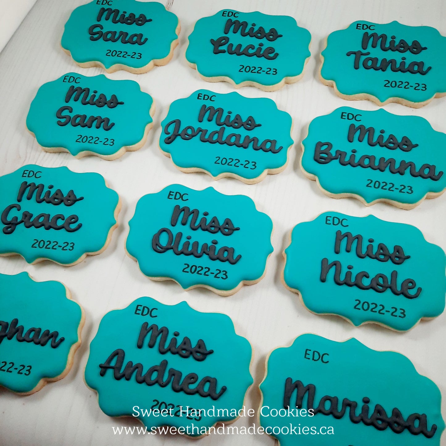 Thank You Cookies in Teal