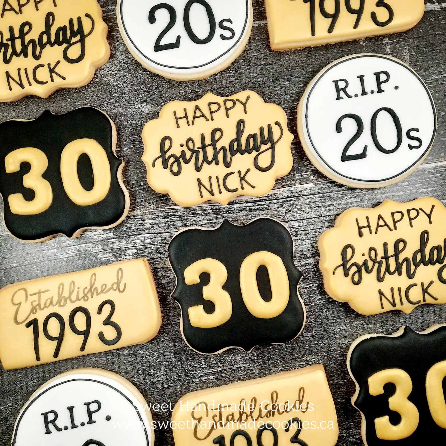 30th Birthday Cookies R.I.P. 20s