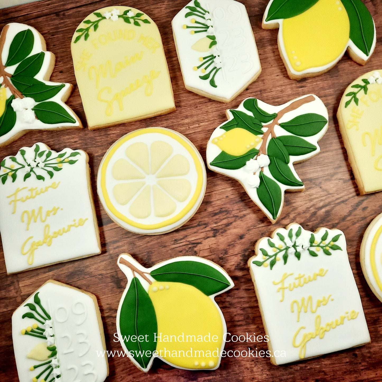 Lemon Themed Bridal Shower Cookies