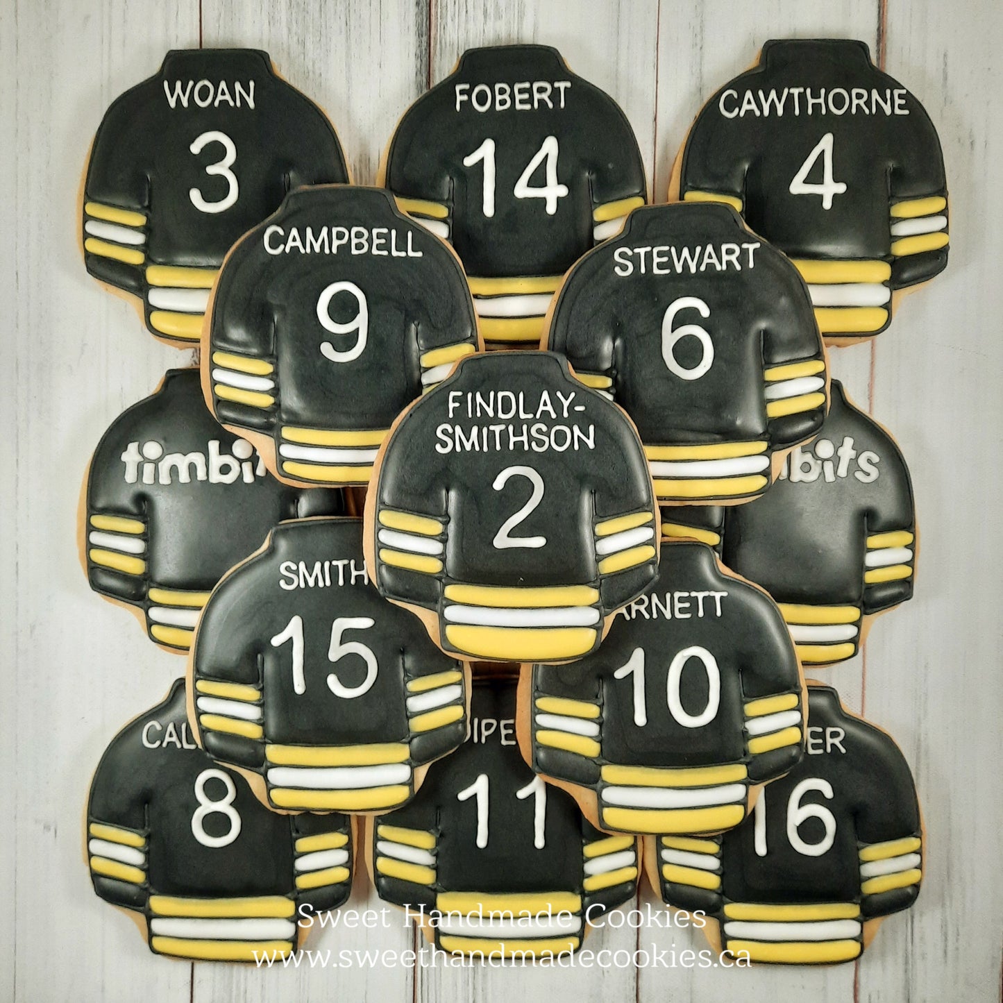 Hockey Jersey Cookies for a Team Party
