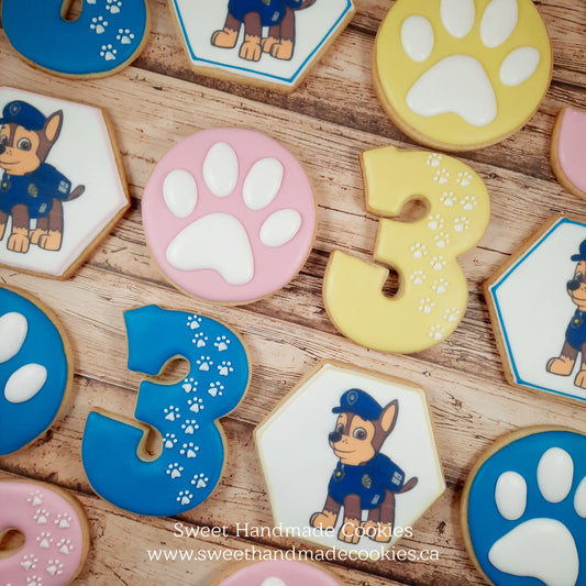 Paw Patrol Cookies for a 3rd Birthday