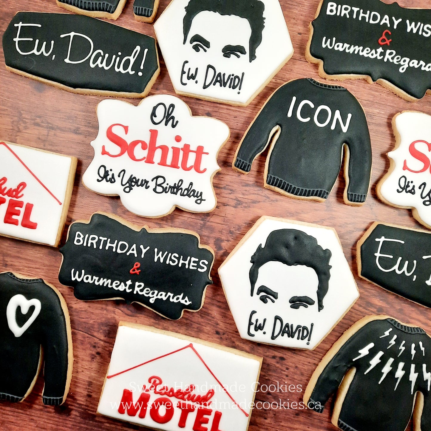Schitt's Creek Themed Birthday Cookies