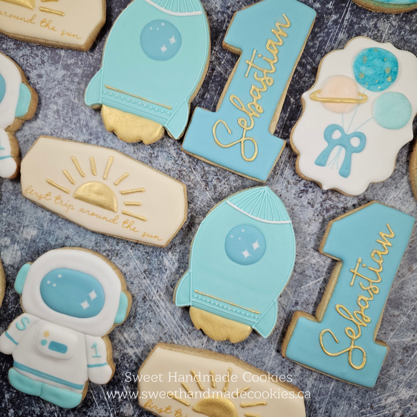 First Trip Around the Sun Cookies for Sebastian