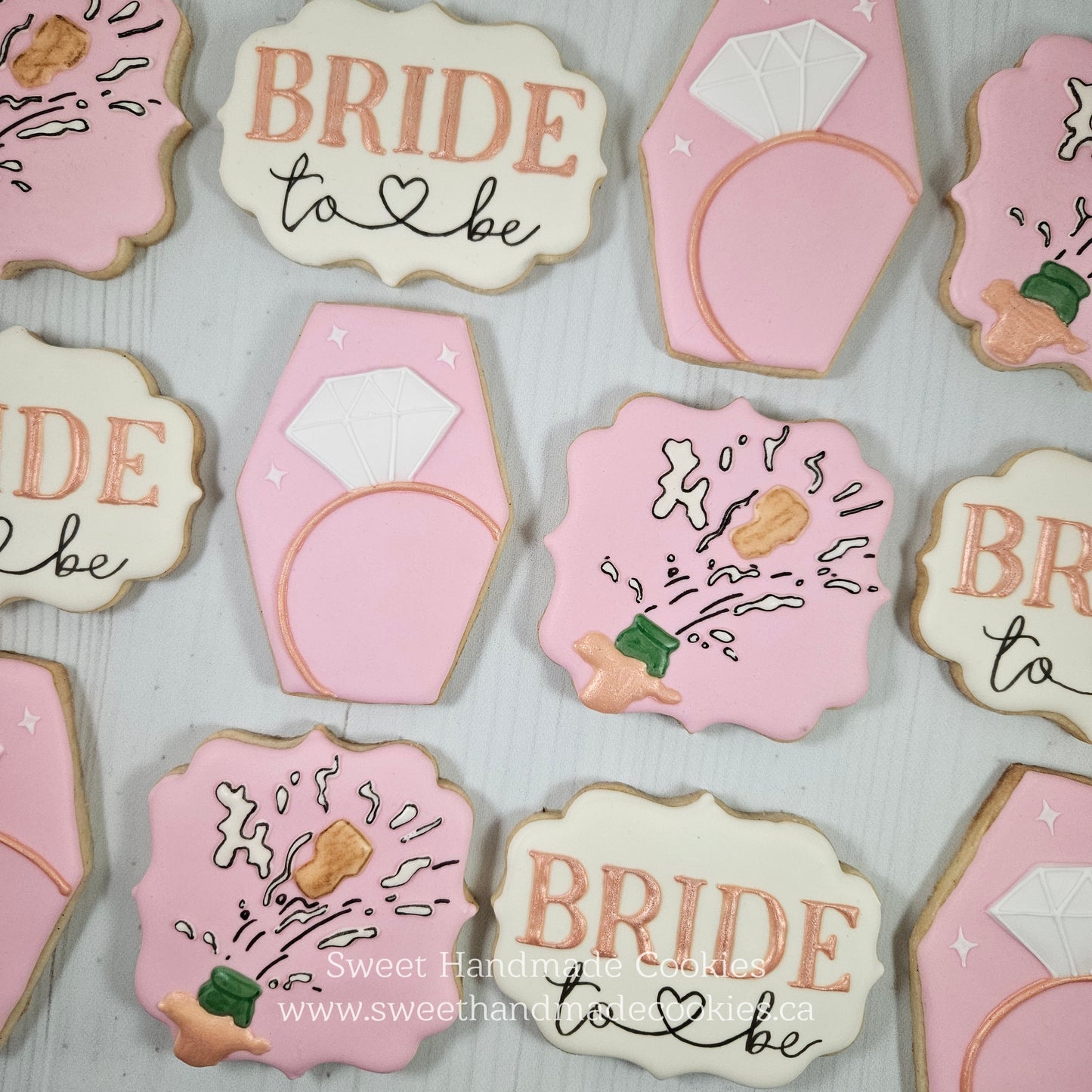 Bridal Shower Cookies - Champagne Bride to Be