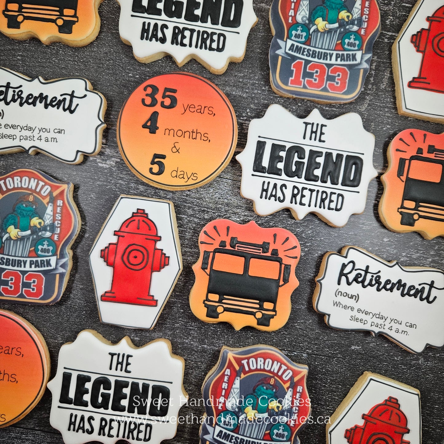 Retirement Cookies for a Fire Chief