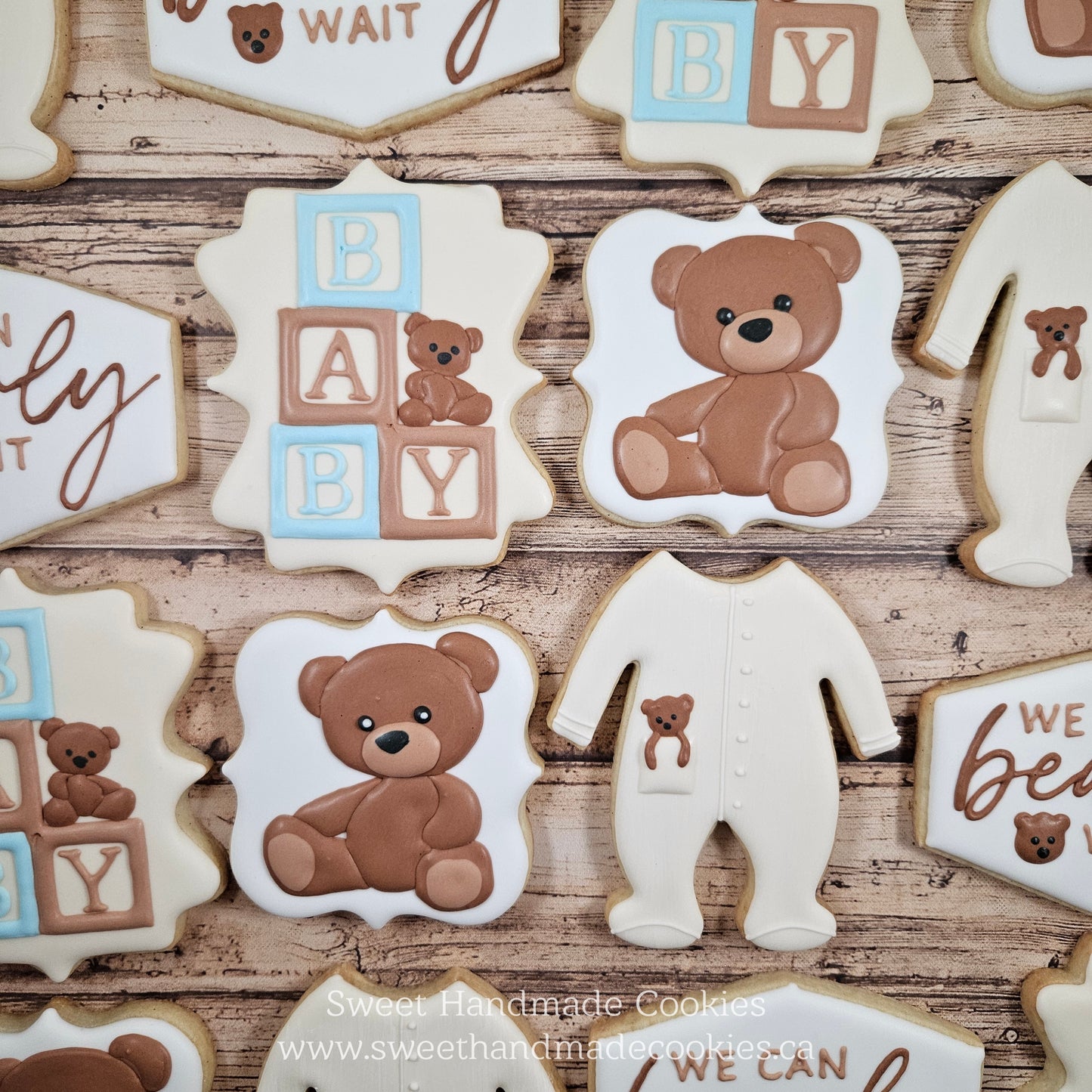 Baby Shower Cookies - We Can Bearly Wait/Blocks