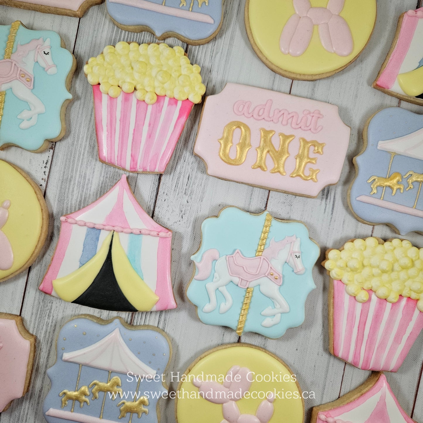 Circus/Carnival First Birthday Cookies