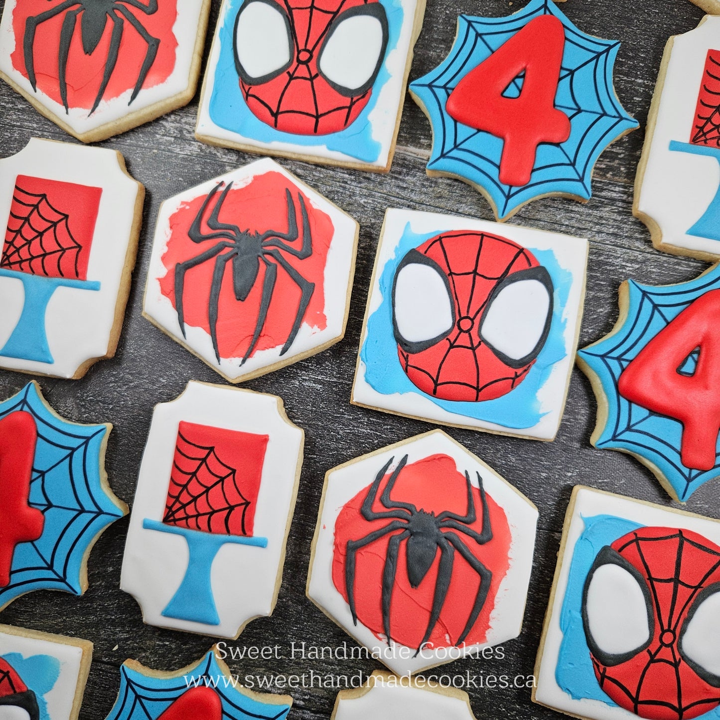 Spidey Cookies for a Fourth Birthday