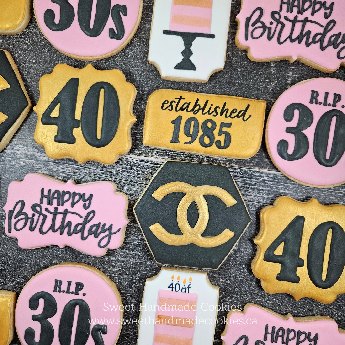 40th Birthday Cookies, R.I.P. 30s
