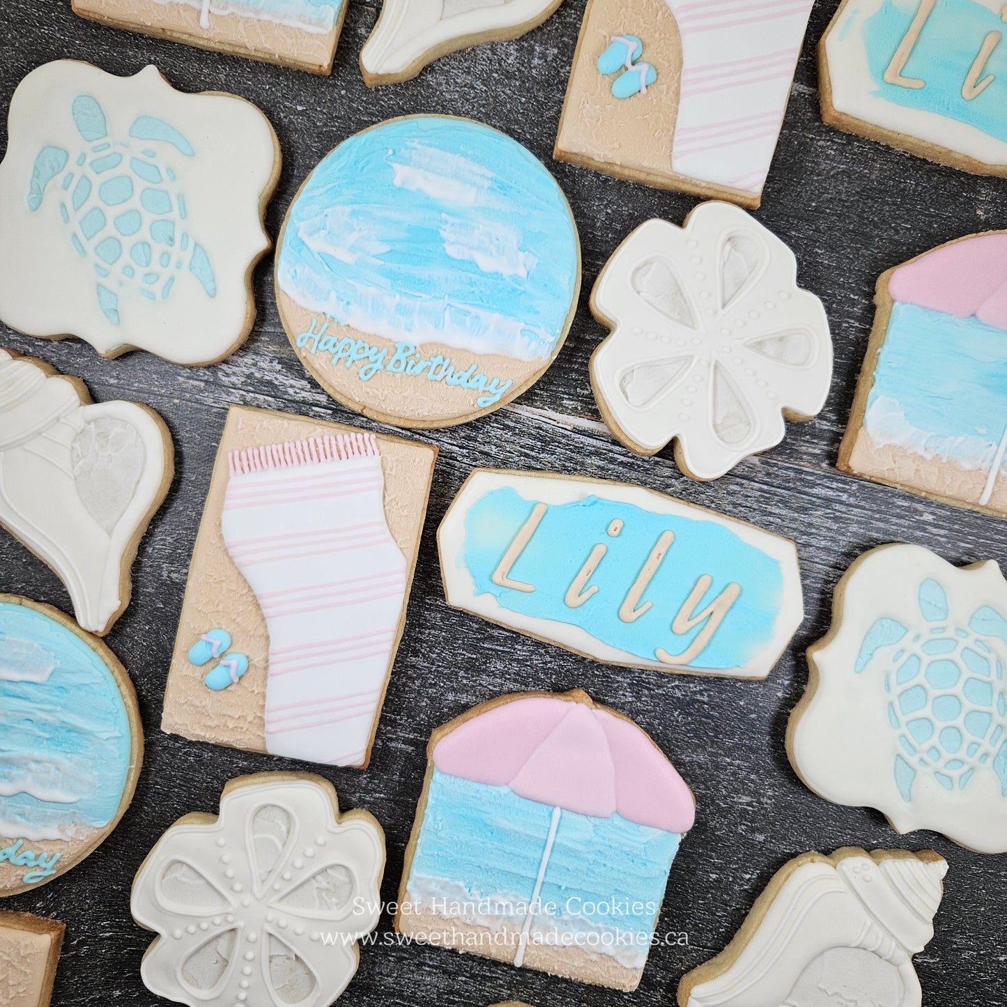 Beach Themed Cookies for Lili