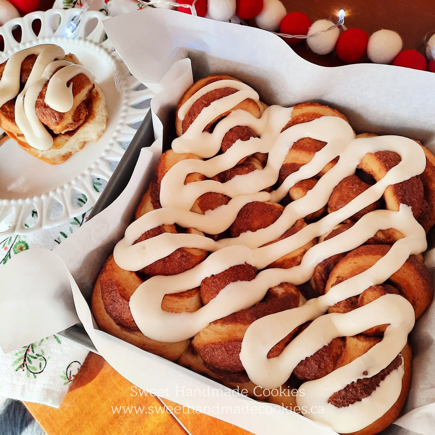 Sinfully Delicious Cinnamon Swirls with Cream Cheese Frosting - Tray of 9