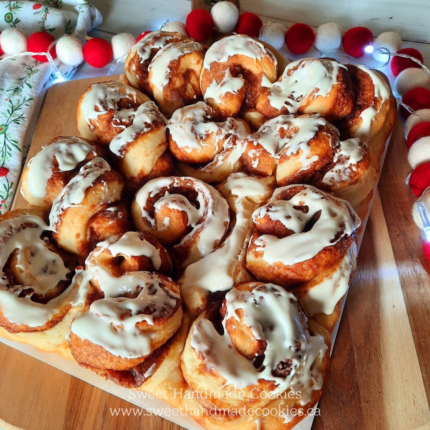 Sinfully Delicious Cinnamon Swirls with Cream Cheese Frosting - Tray of 12