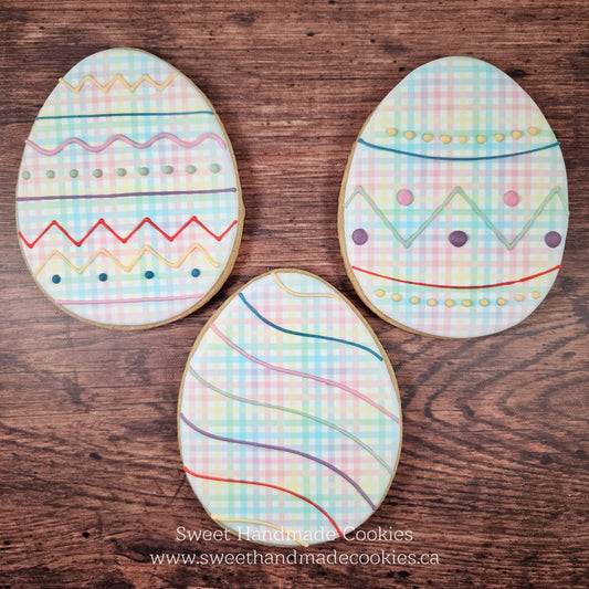 Easter - Colourful Egg Cookies (set of 3)