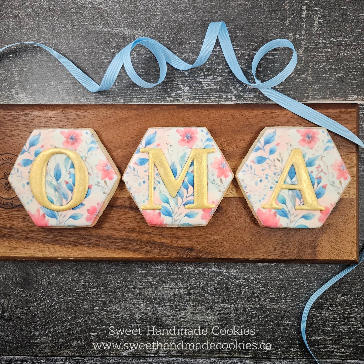 Mother's Day - Golden Letter Cookies (Sold Individually Per Letter)