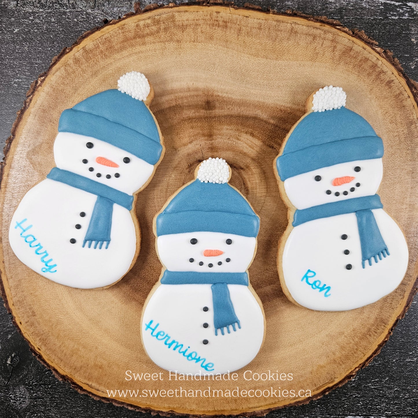 Large Snowman Cookie (sold individually, PERSONALIZED)