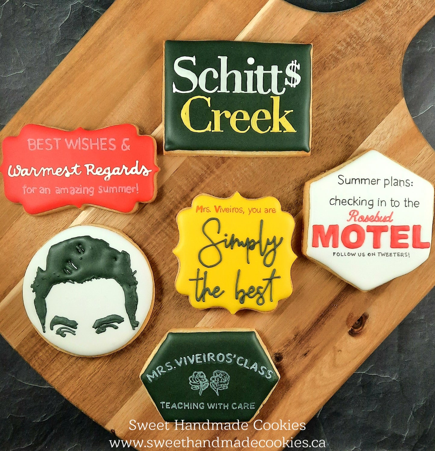 Schitt's Creek Teacher Thank You Cookies