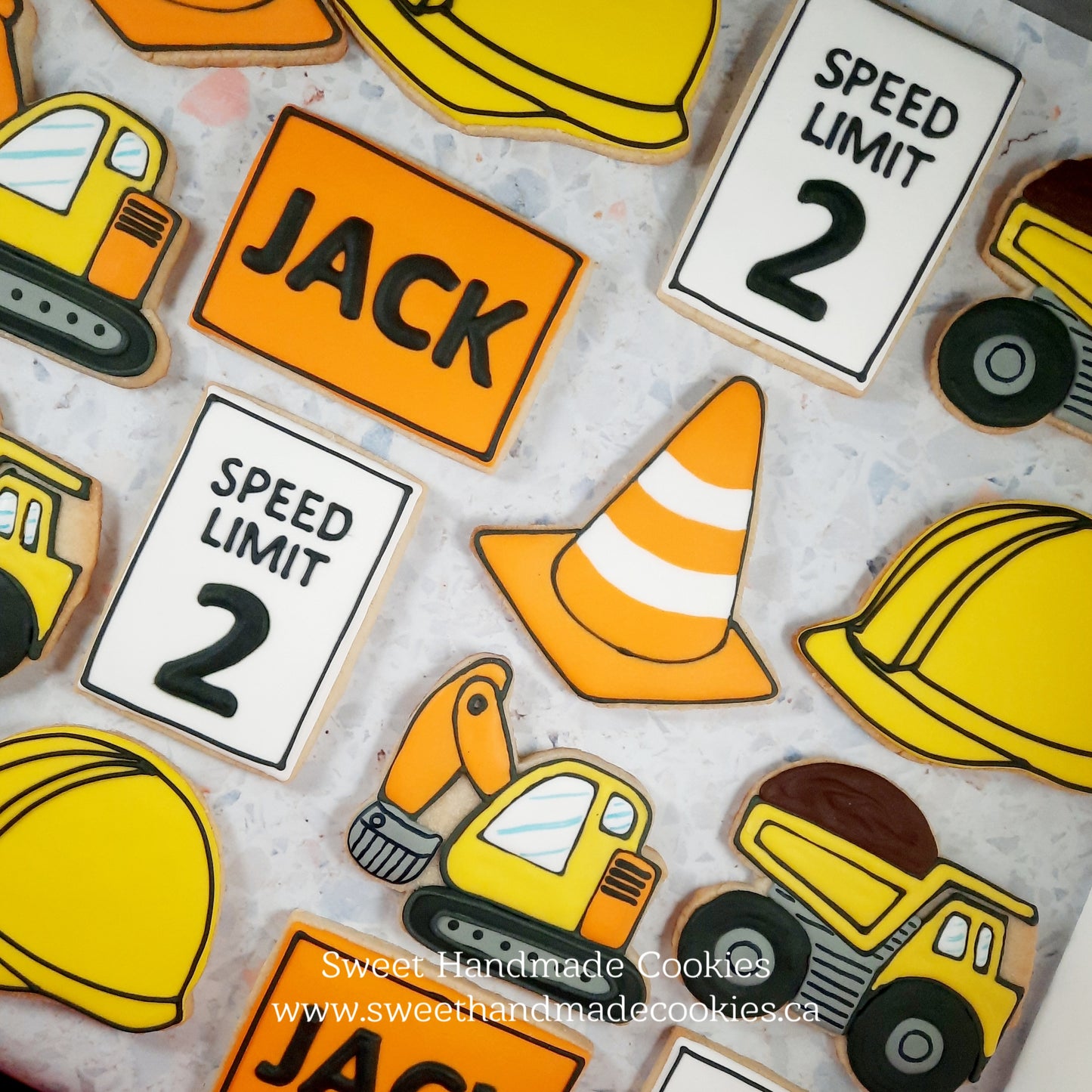 Construction Themed 2nd Birthday Cookies