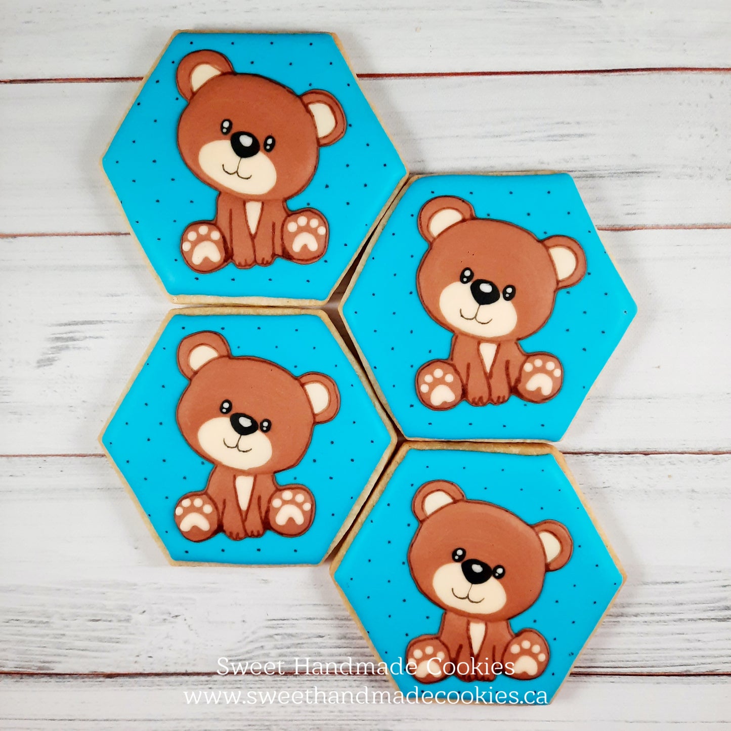 Baby Shower Cookies - Teddy Bears and Balloons