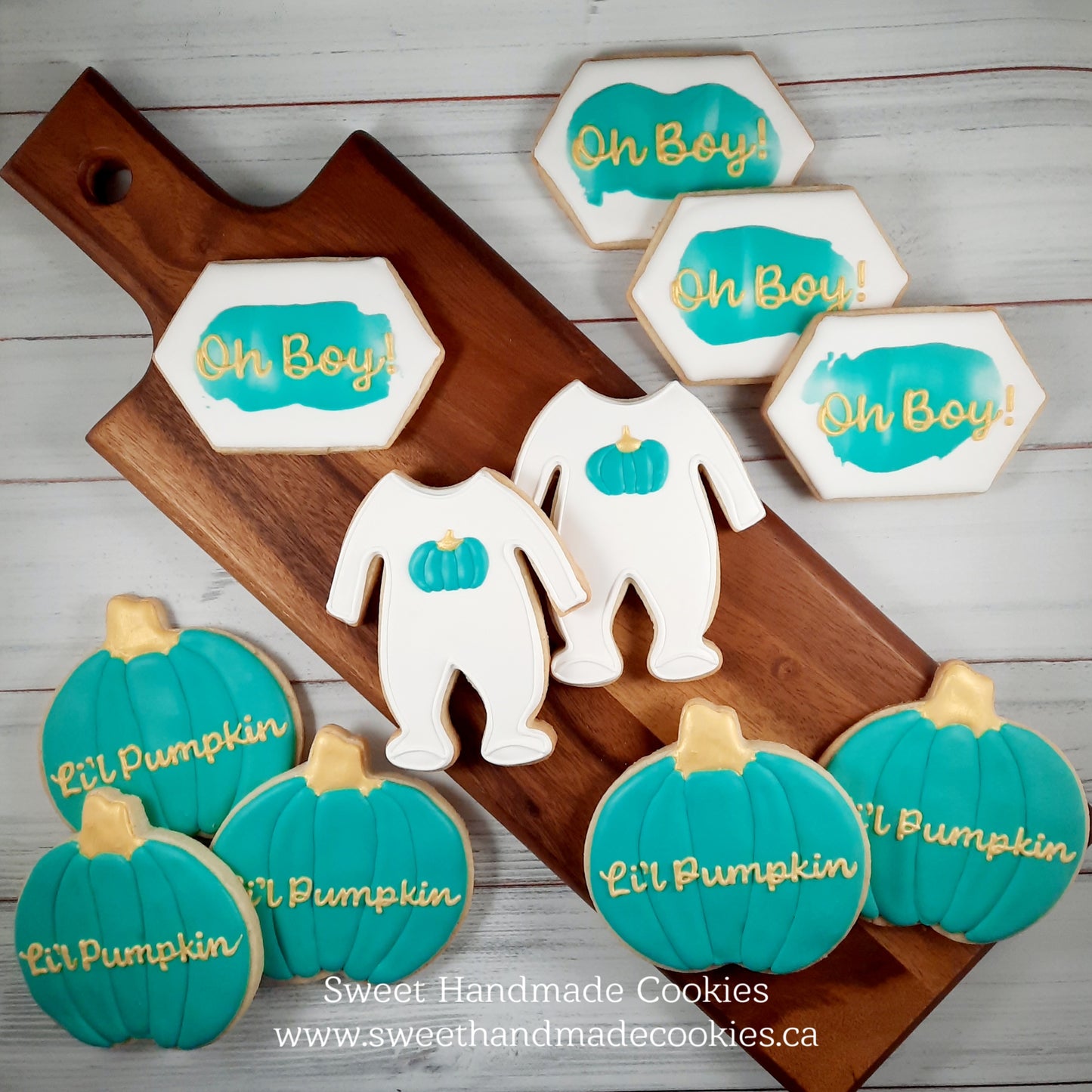 Baby Shower Cookies - Li'l Pumpkin