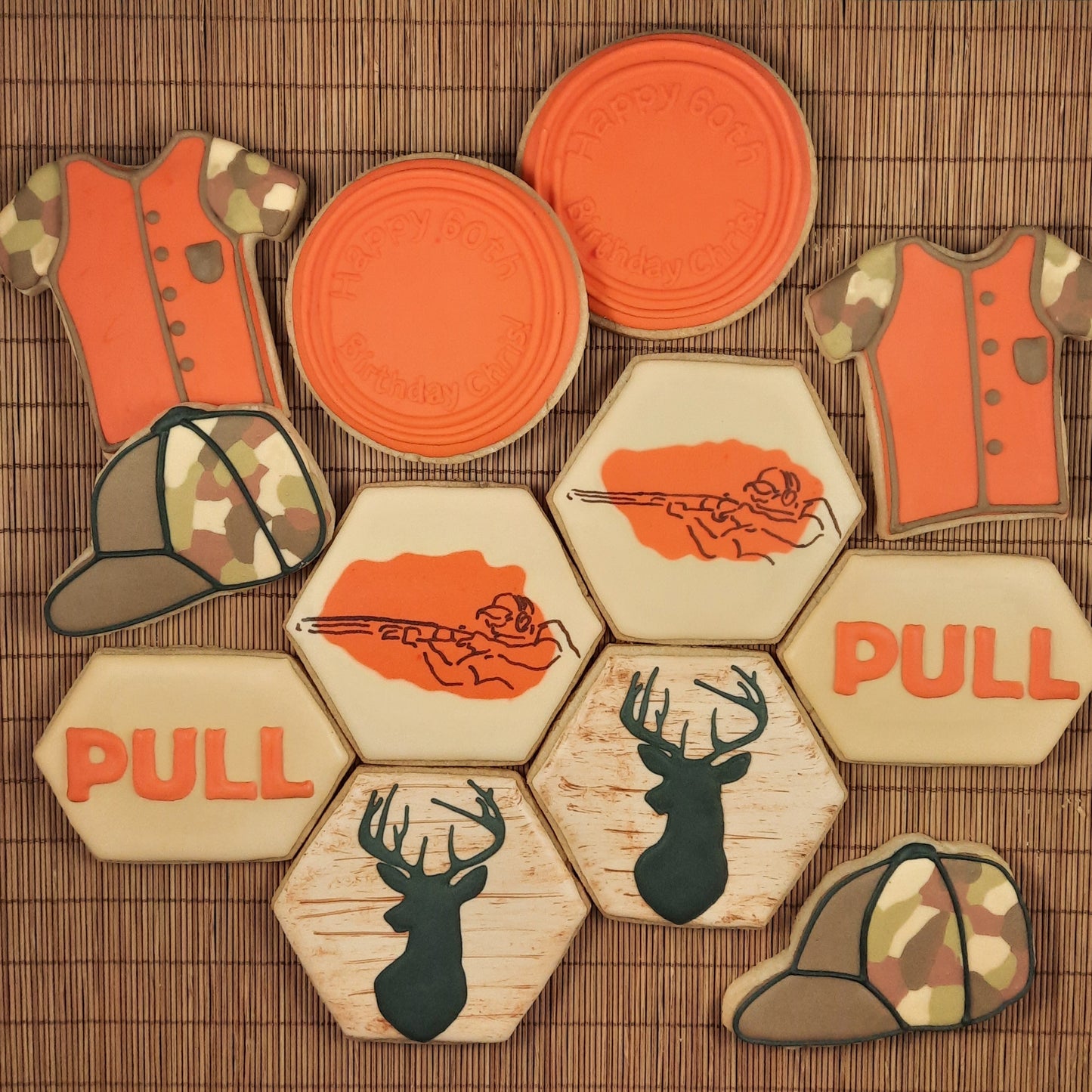 Skeet Shooting and Hunting 60th Birthday Cookies