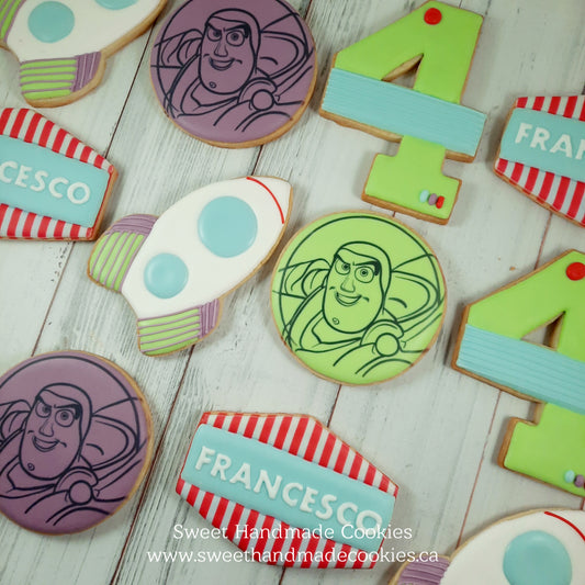 Buzz Lightyear Cookies for a 4th Birthday