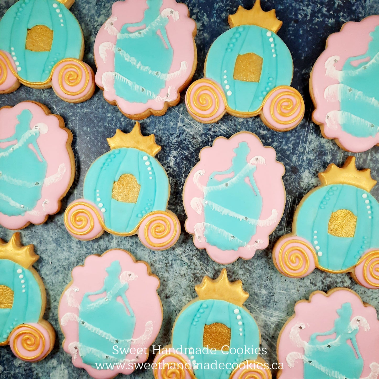 Cinderella Themed Birthday Cookies