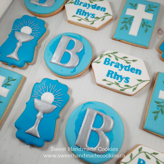 First Communion Cookies for Brayden Rhys