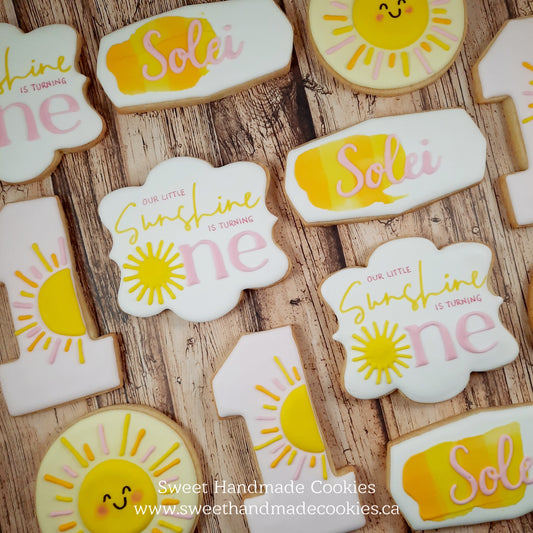 Sunshine Cookies for 1st Birthday