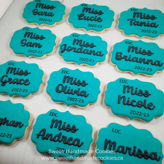 Thank You Cookies in Teal
