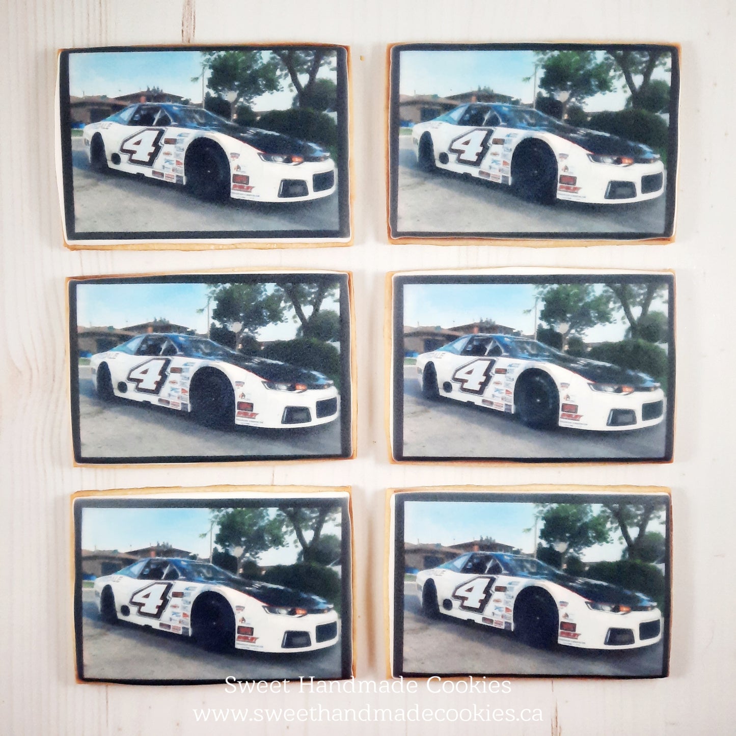 Race Car Photo Cookies