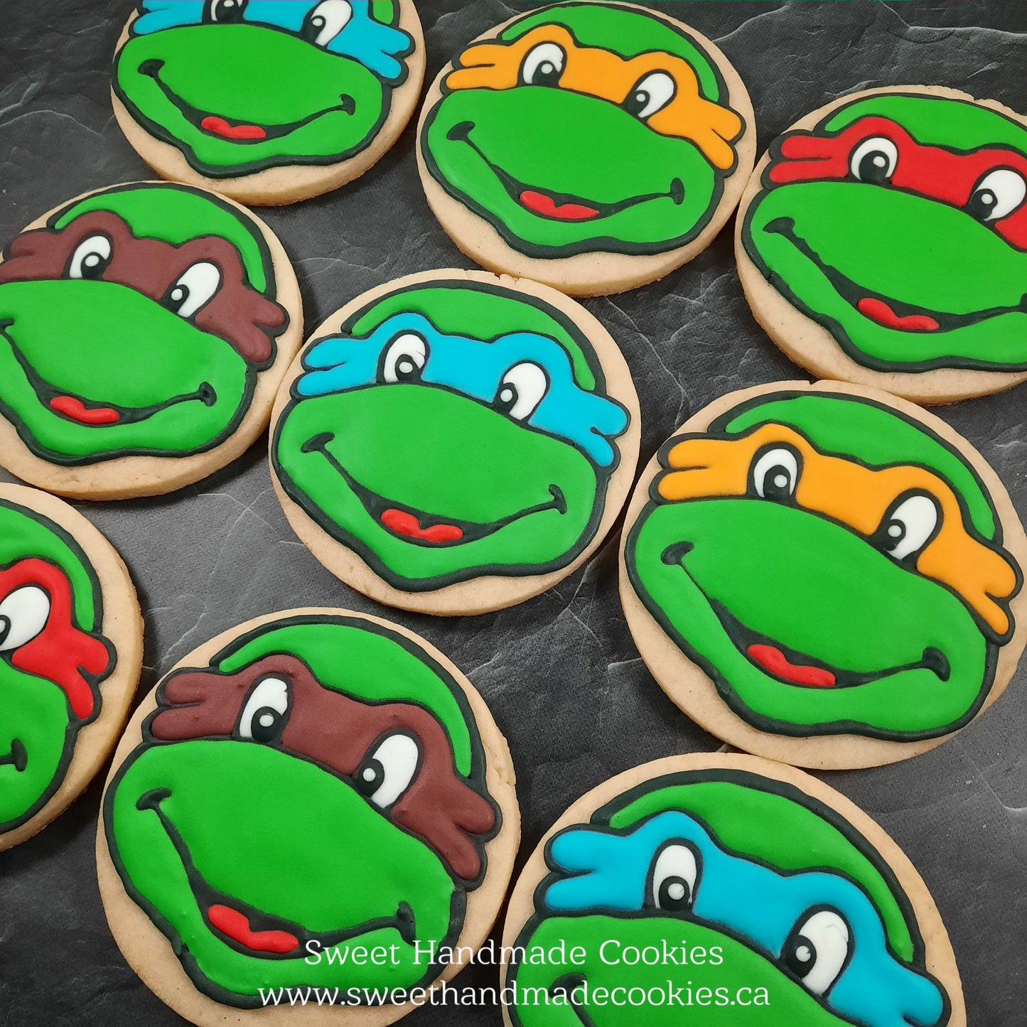 Ninja Turtle Birthday Party Cookies