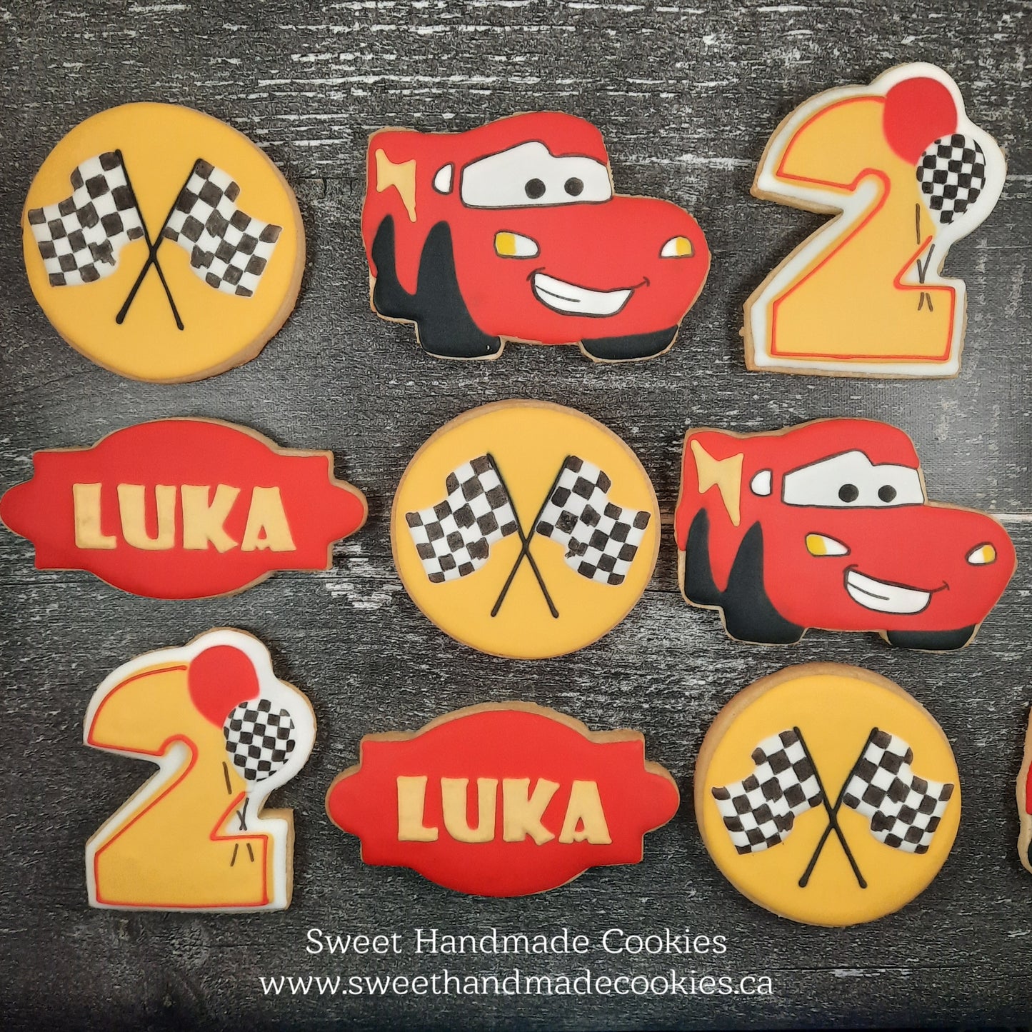 Cars Themed 2nd Birthday Cookies