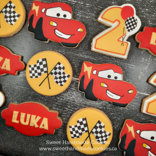 Cars Themed 2nd Birthday Cookies