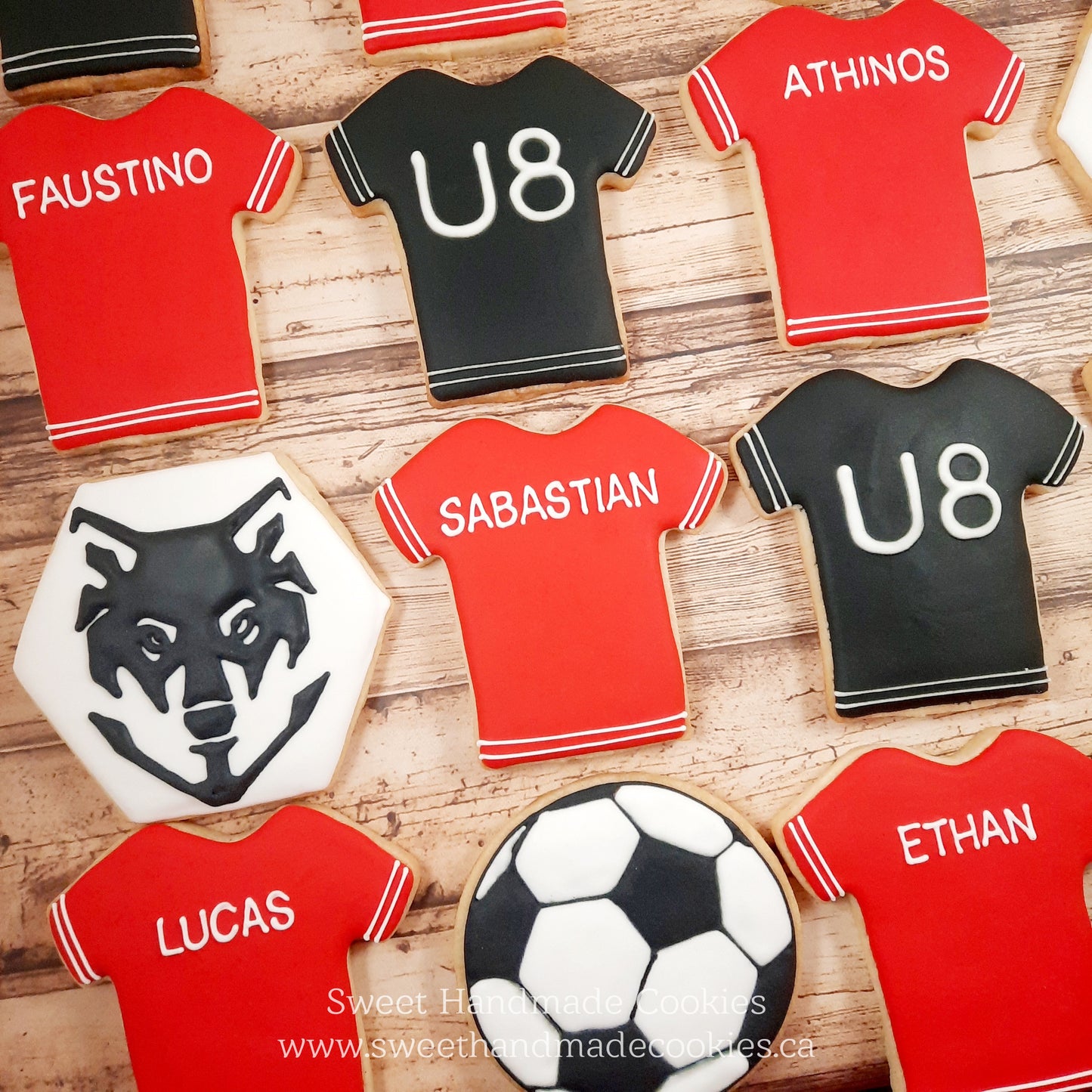 Soccer Cookies for the Bradford Wolves