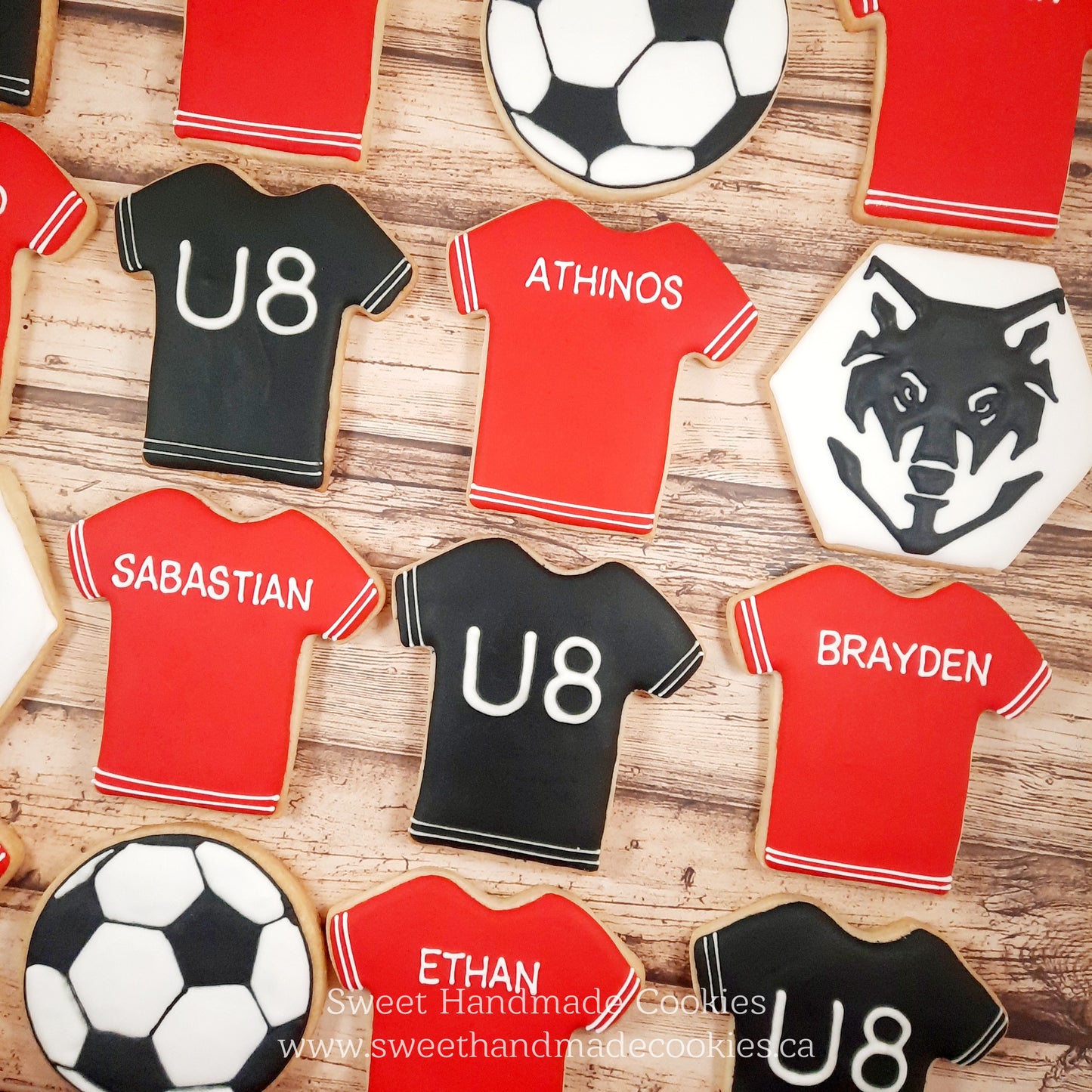 Soccer Cookies for the Bradford Wolves