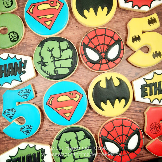 Superhero Cookies for a 5th Birthday