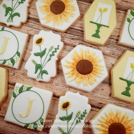 Sunflower Cookies for a 75th Birthday