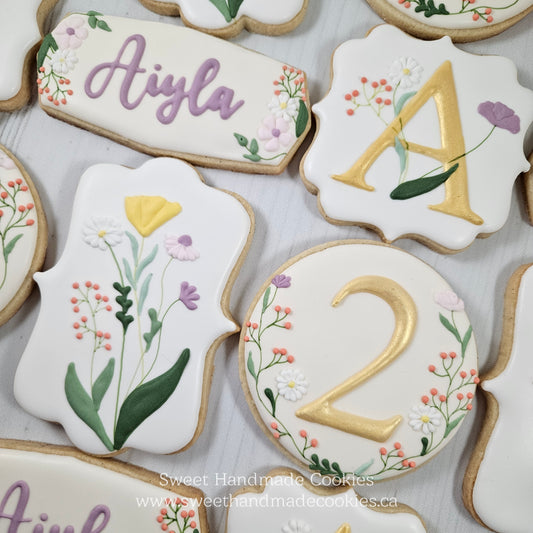 Wildflower Cookies for 2nd Birthday