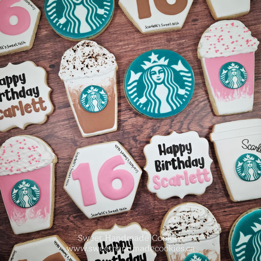 Starbucks Coffee Sweet 16 Cookies for Scarlett