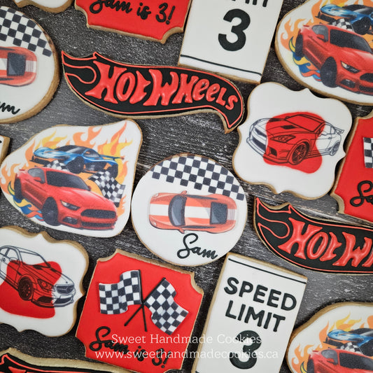 Hot Wheels Birthday Cookies for Sam