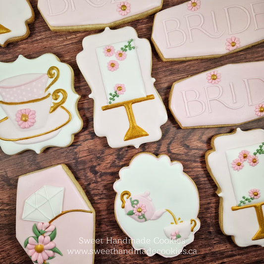 Tea Party Bridal Shower Cookies