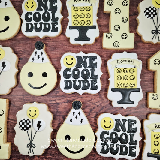 One Cool Dude Cookies for a First Birthday