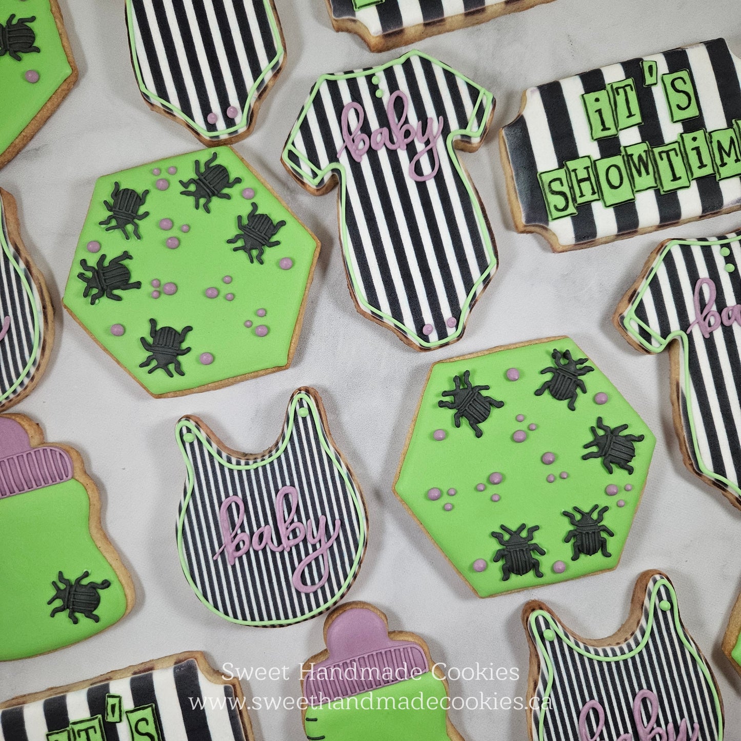 Baby Shower Cookies - Beetlejuice-Themed