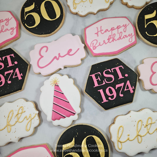 50th Birthday Cookies