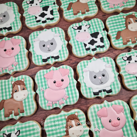 Baby Shower Cookies - Barnyard Animals