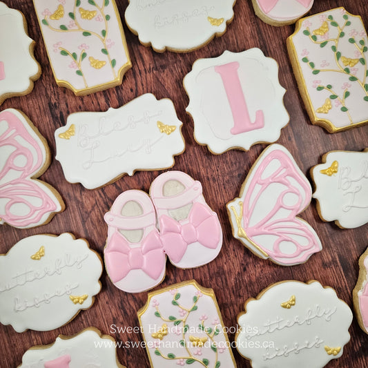 Baby Shower Cookies - Butterfly Kisses