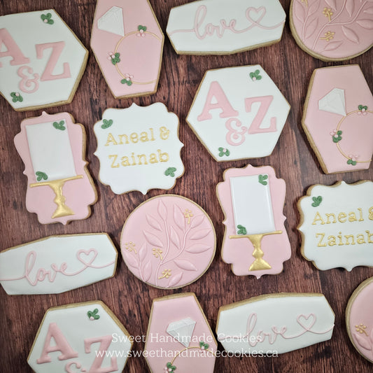 Bridal Shower Cookies - Aneal and Zainab