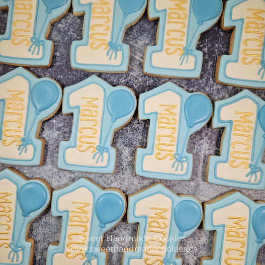 First Birthday Cookies for Marcus