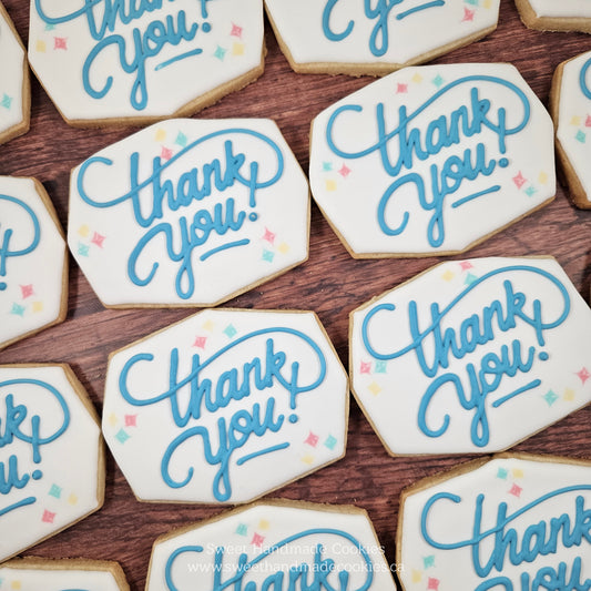 Thank You Cookies in Blue