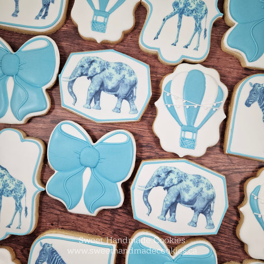 Baby Shower Cookies - Toile de Jouy